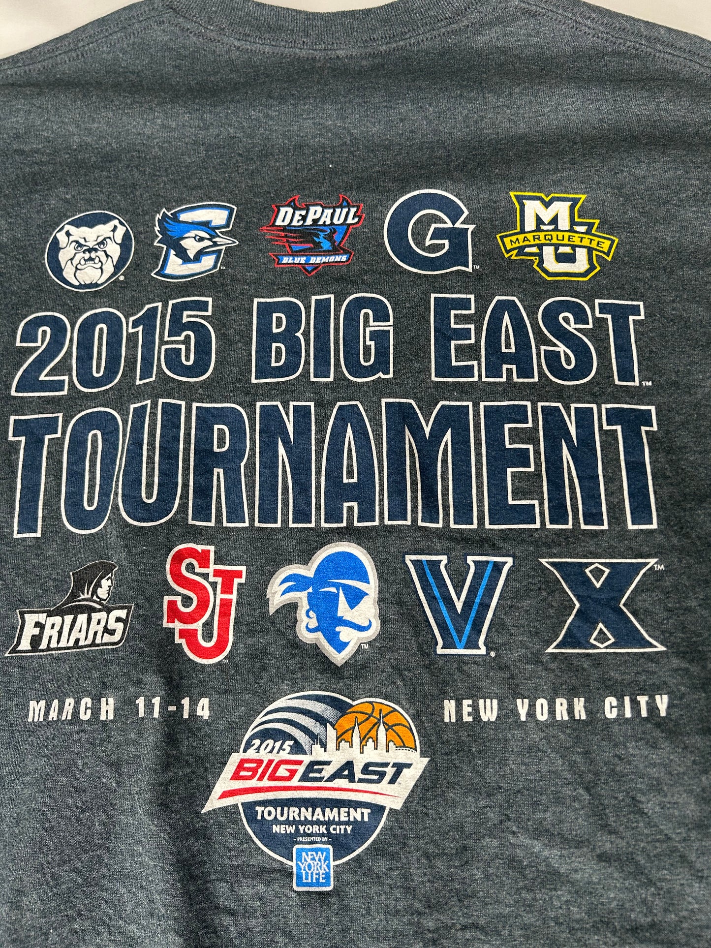 2015 Big East Basketball Tournament Short Sleeve T-Shirt - Medium