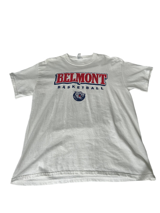 Vintage University of Belmont Basketball Short Sleeve T-Shirt - Large